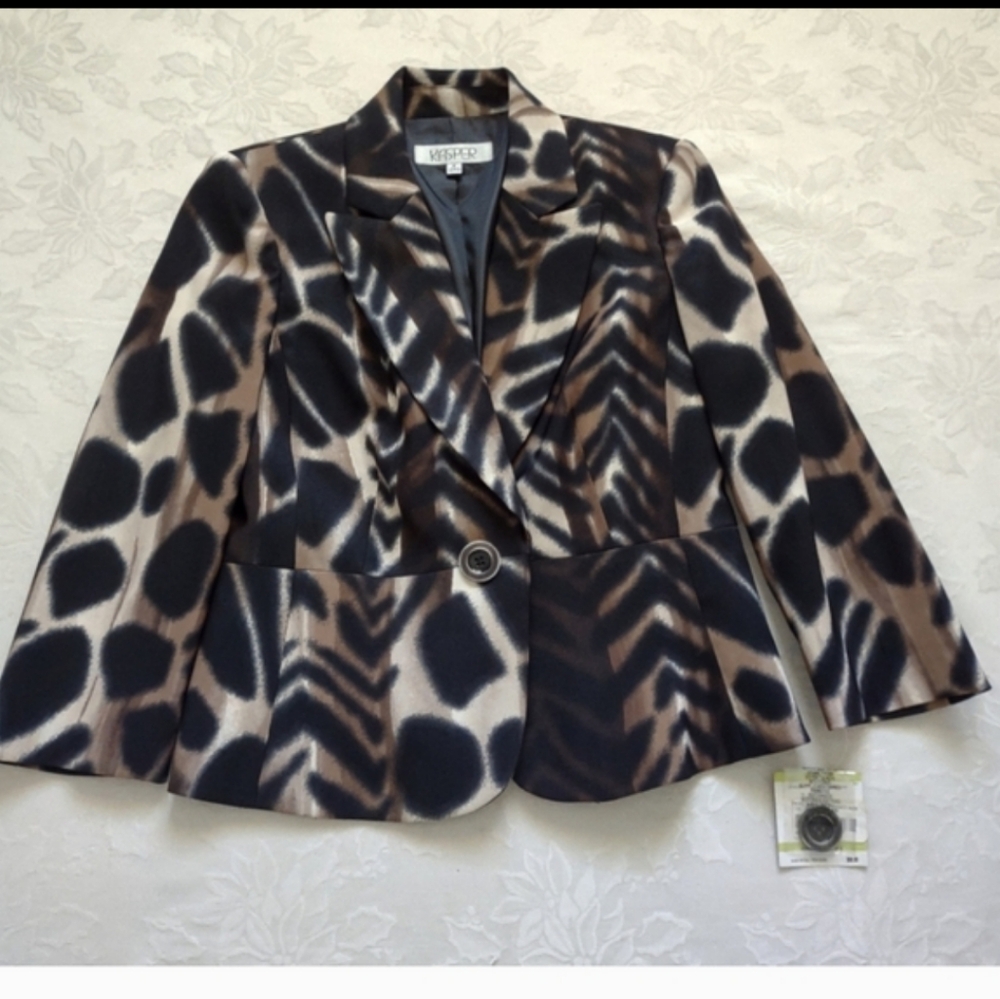 New 🆕 Summer Oasis Kasper Blazer Leopard Cheetah Print